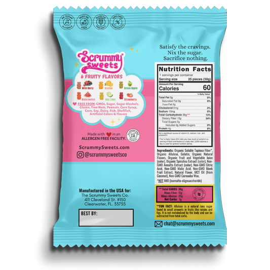 NEW Scrummy Gummy Bears - 50g Bag