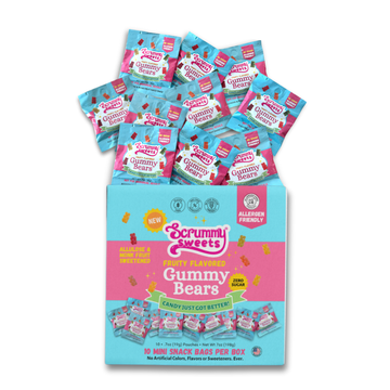 NEW Scrummy Gummy Bears Snack Pack - (10) Snack Size 17g Bags